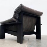 Postmodern German brutalist lounge chair by Rolf Benz for Musterring, 1990s.