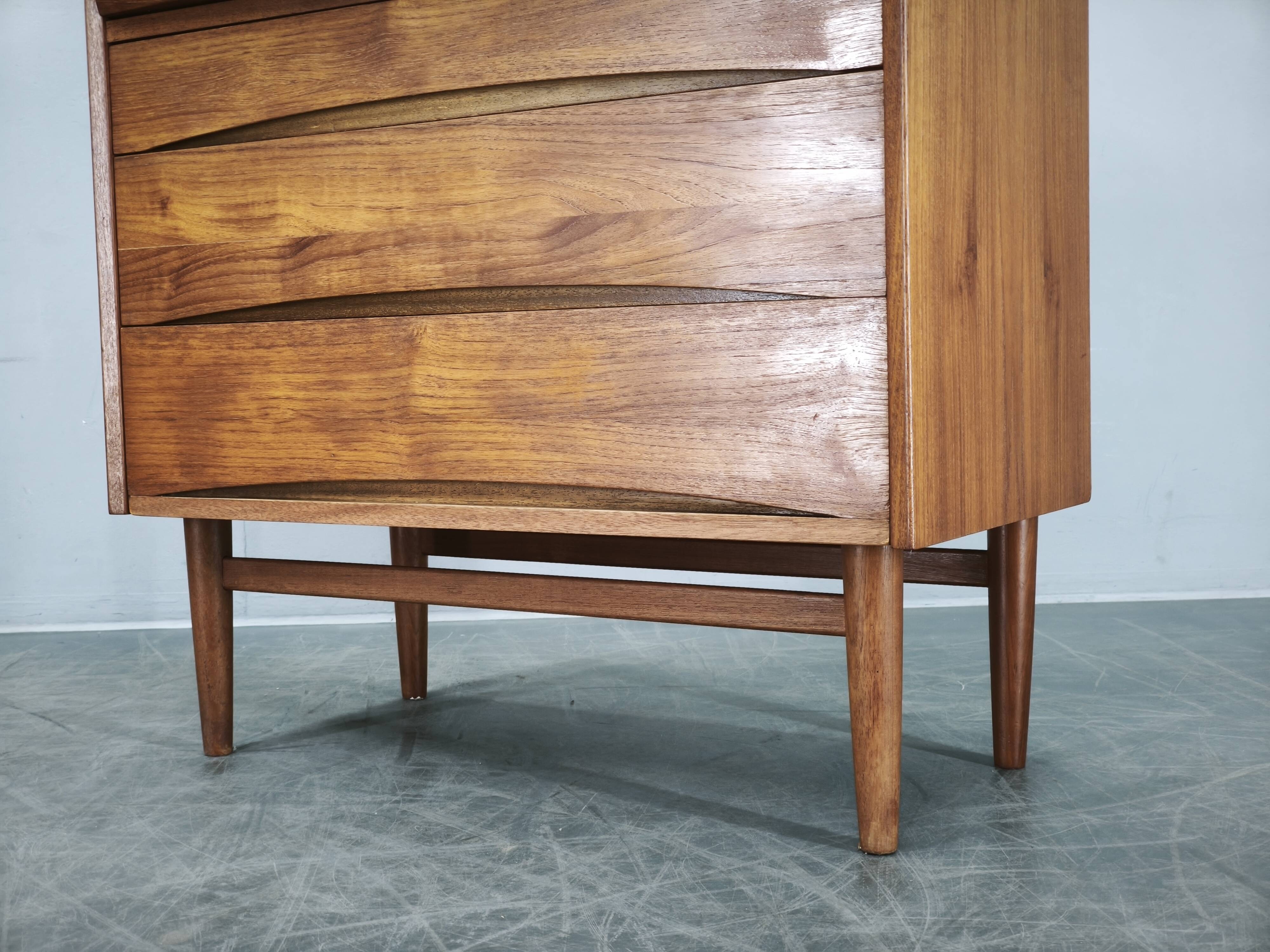 Danish Modern Teak Secretary Writing Desk with Drawers, 1960s