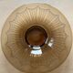 Old Verrex smoked glass fruit bowl, with a radius decoration cut into the glass