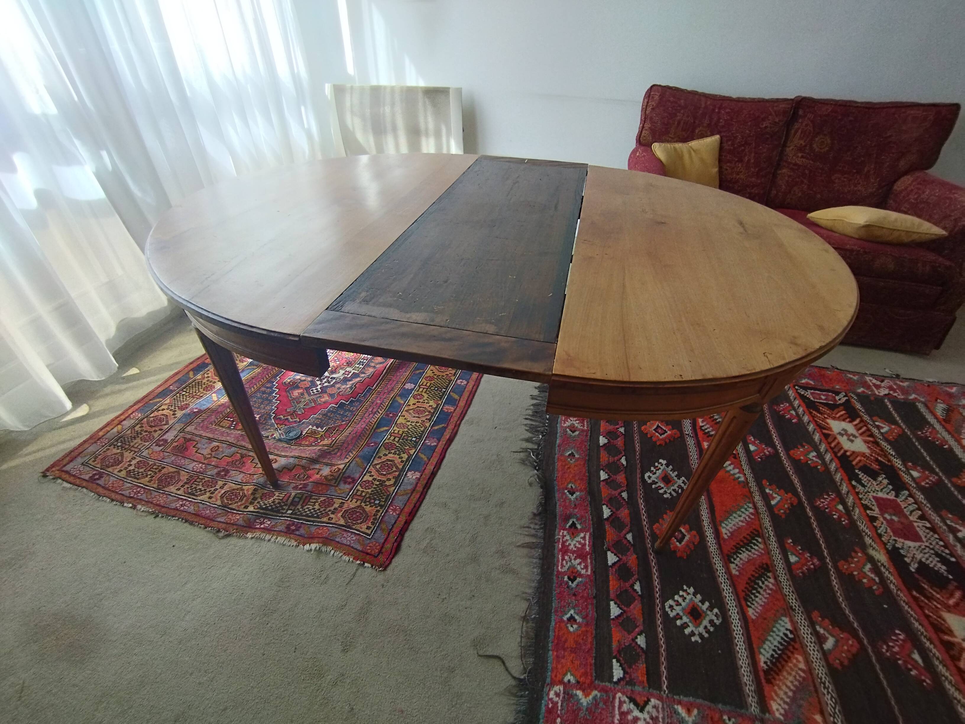 Antique Louis XVI style dining table + 3 extensions