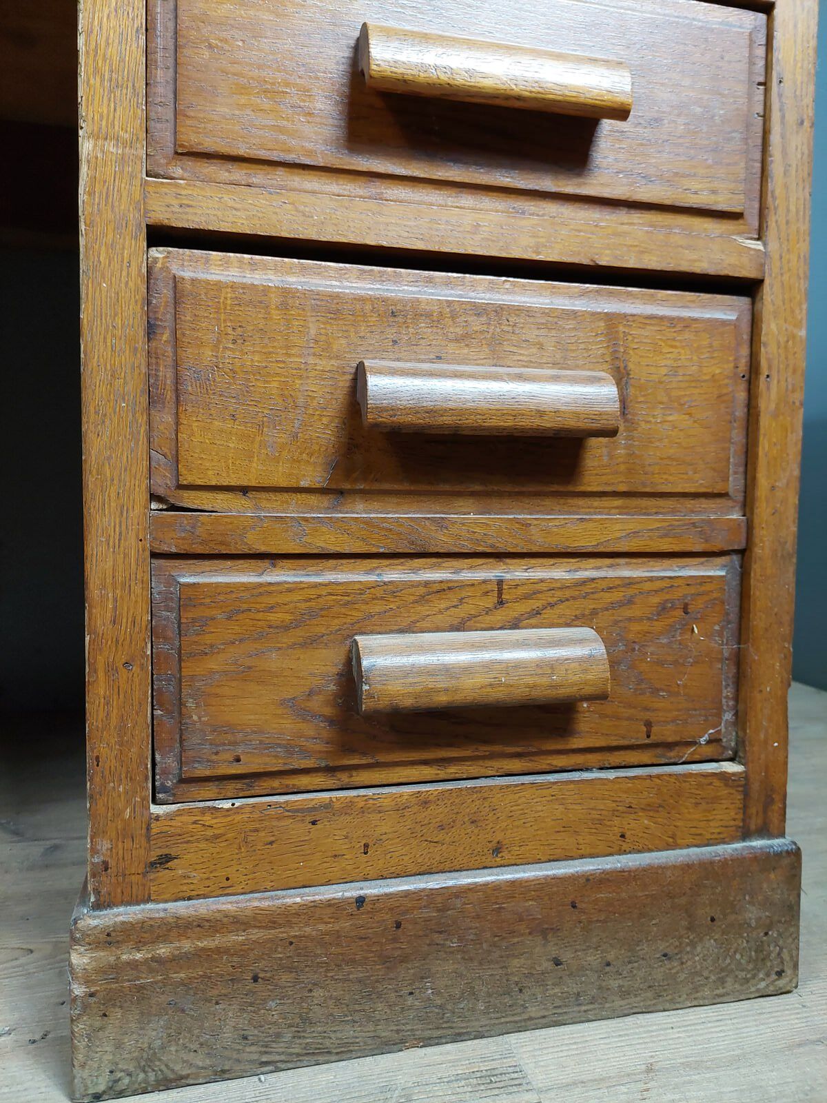 Flat desk in vintage boxes