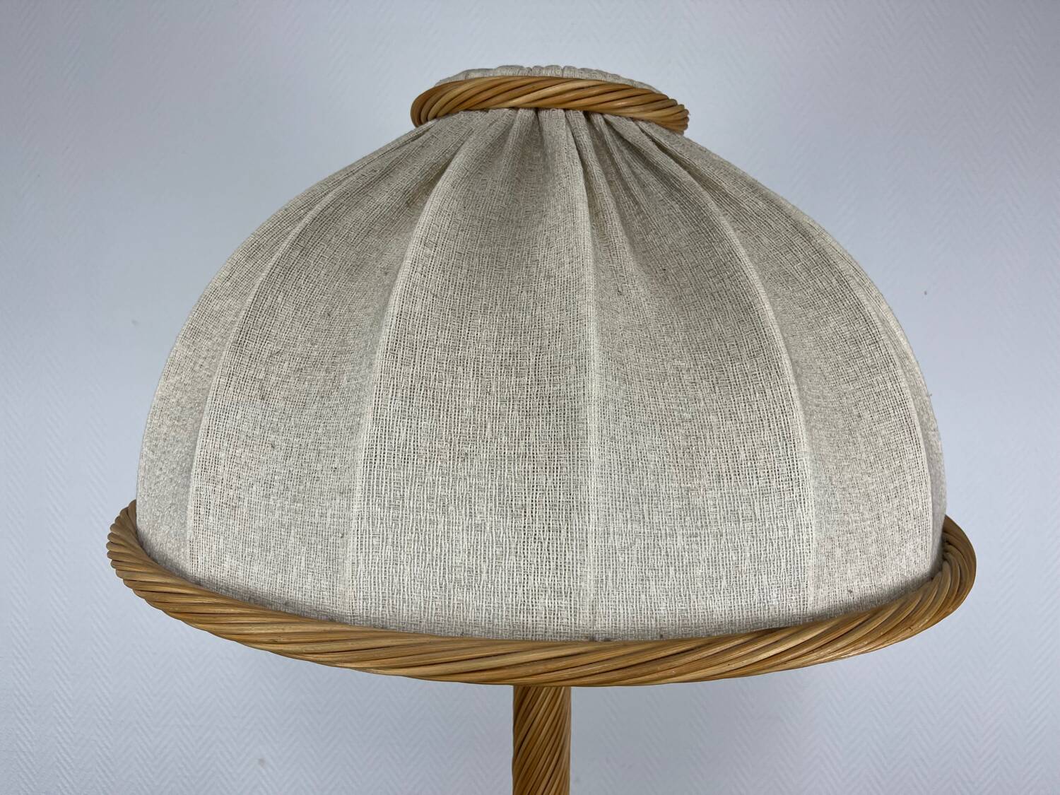 1970s rattan floor lamp