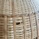 Vintage braided wicker pendant lamp
