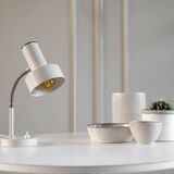 Small white casserole lamp
