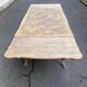 Louis XV extendable dining table renovated in raw wood 220cm