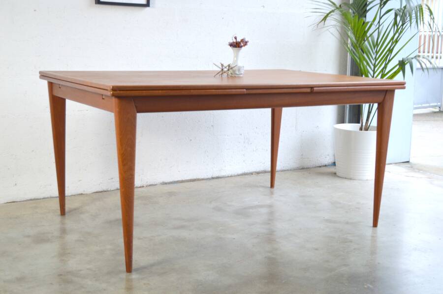 Large vintage Danish extendable table