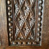 Mini carved oak chest