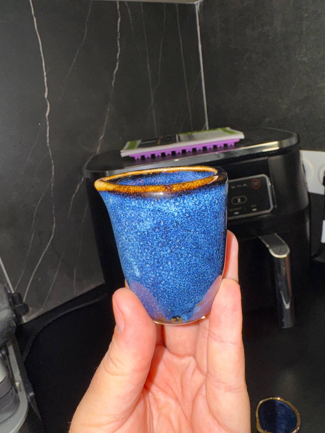 Lot of 6 Blue Nova 5cl milk/sauce pots – New