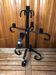 Old candlestick 5 lights candle holders black wrought iron vintage #a577