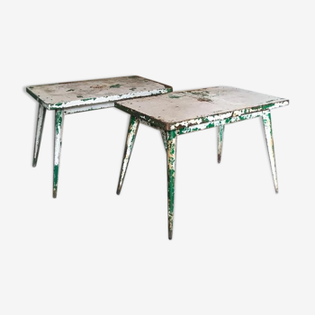 Paire de tables de jardin Tolix françaises