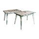 Paire de tables de jardin Tolix françaises