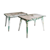 Pair of French Tolix garden tables