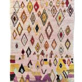 Moroccan bohemian Berber rug in multicoloured wool.
