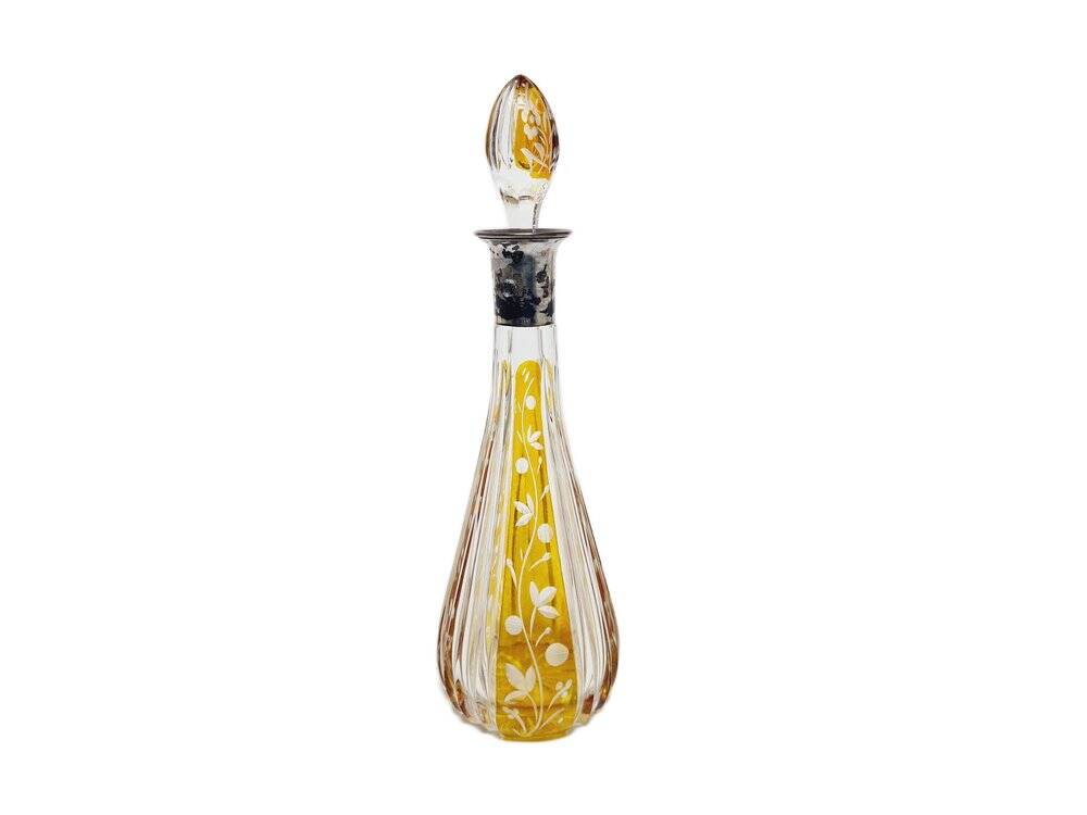 Art Deco crystal silver carafe, Denmark, 1930s
