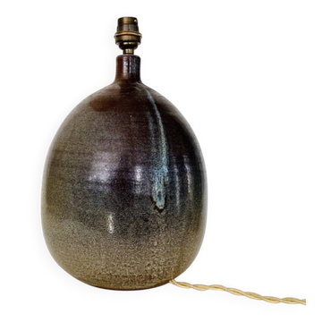 Pied de lampe en céramique et câble en tissu tressé
