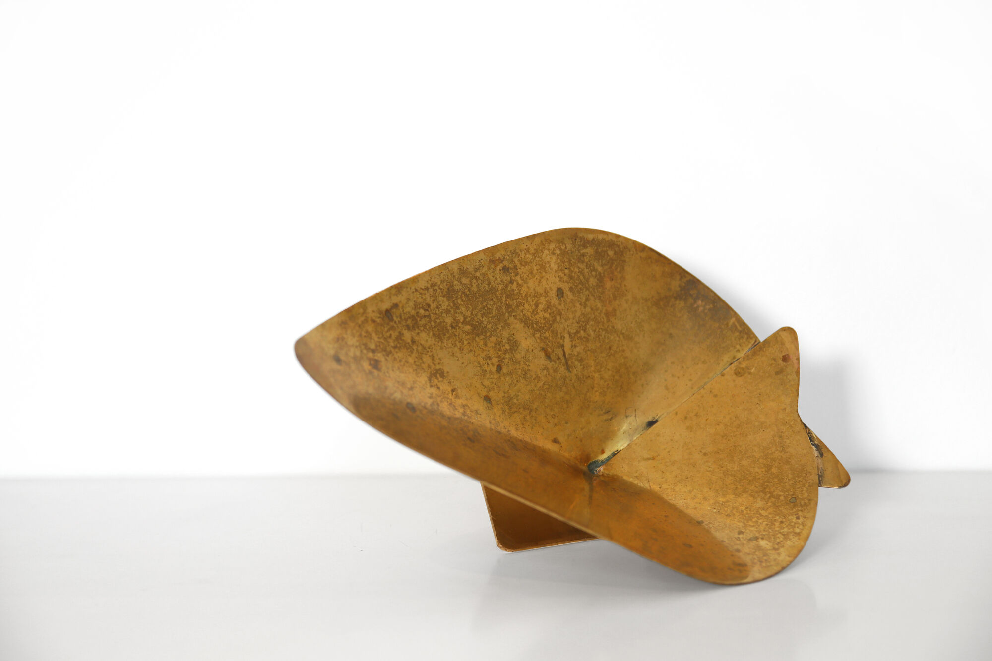 Rare brass Mathieu Matégot vide poche, 1950s