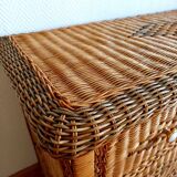 Vintage rattan chest of drawers 1970