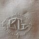 10 old damask monogrammed napkins