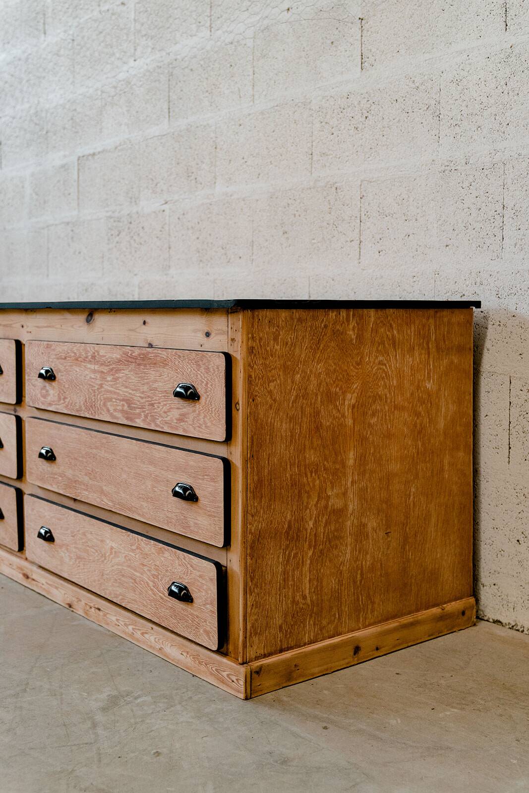 Wooden trade counter