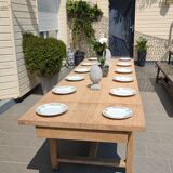 Solid oak farmhouse table