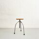 Vintage industrial workshop stool, adjustable tripod, 1960s–70s