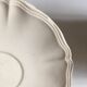 4 cups set in ivory faience from Sarreguemines to godrons