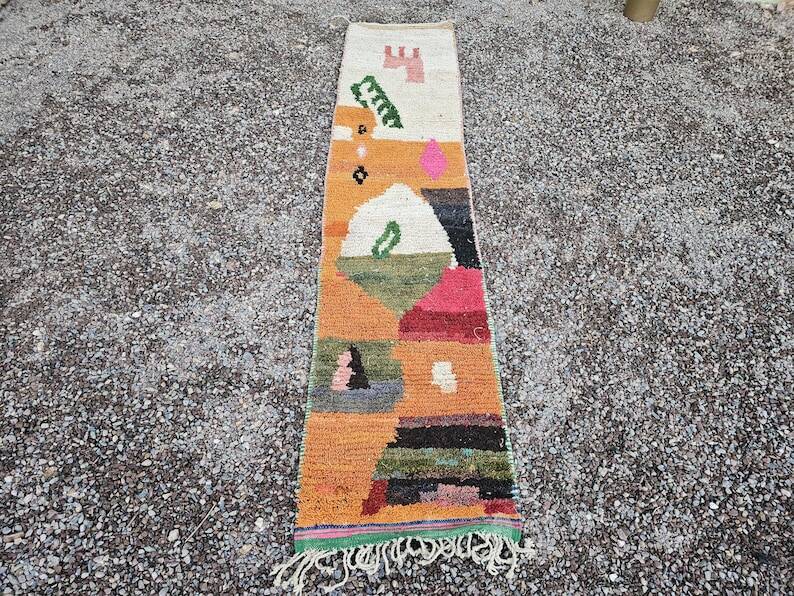 Tapis de passage artisanal marocain 300cmx70cm