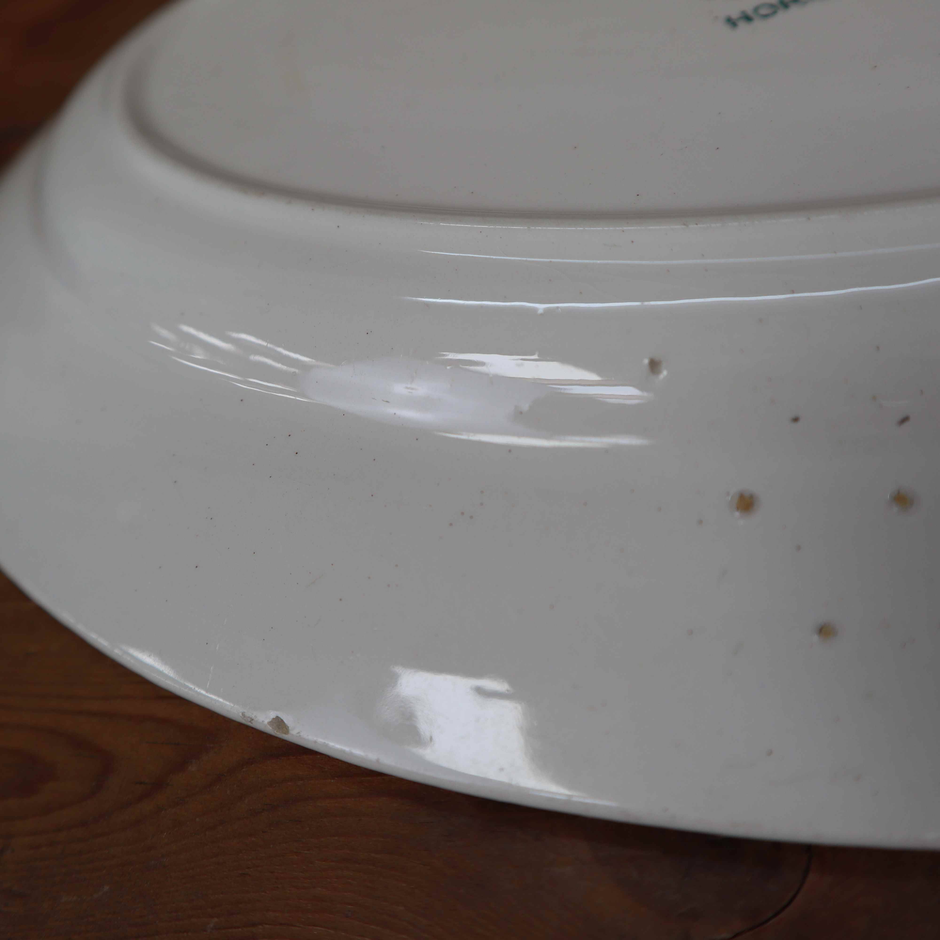 Old oval earthenware dish "Horizon" St Amand