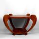 Pedestal Table, Solid Teak Coffee Table, Art Deco Colonial, c. 1930