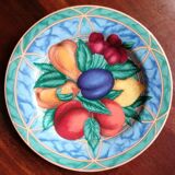 Set of 2 x 12 fine porcelain plates, dinner and dessert plates - Basket