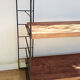 Metal and wood wall shelf 1960