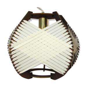 Lampe blanche tissée - poser