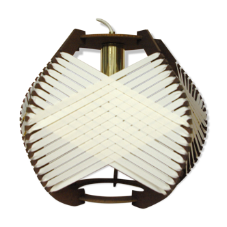 Lampe blanche tissée à poser