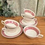 6 vintage coffee cups