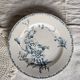 Antique Lunéville ironstone plate, K&G Marguerite pattern, blue and white