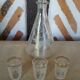 Carafe et 3 verres à shot verre sablé