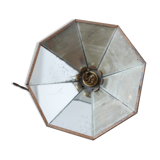 Antique industrial mirrored reflector shade pendant