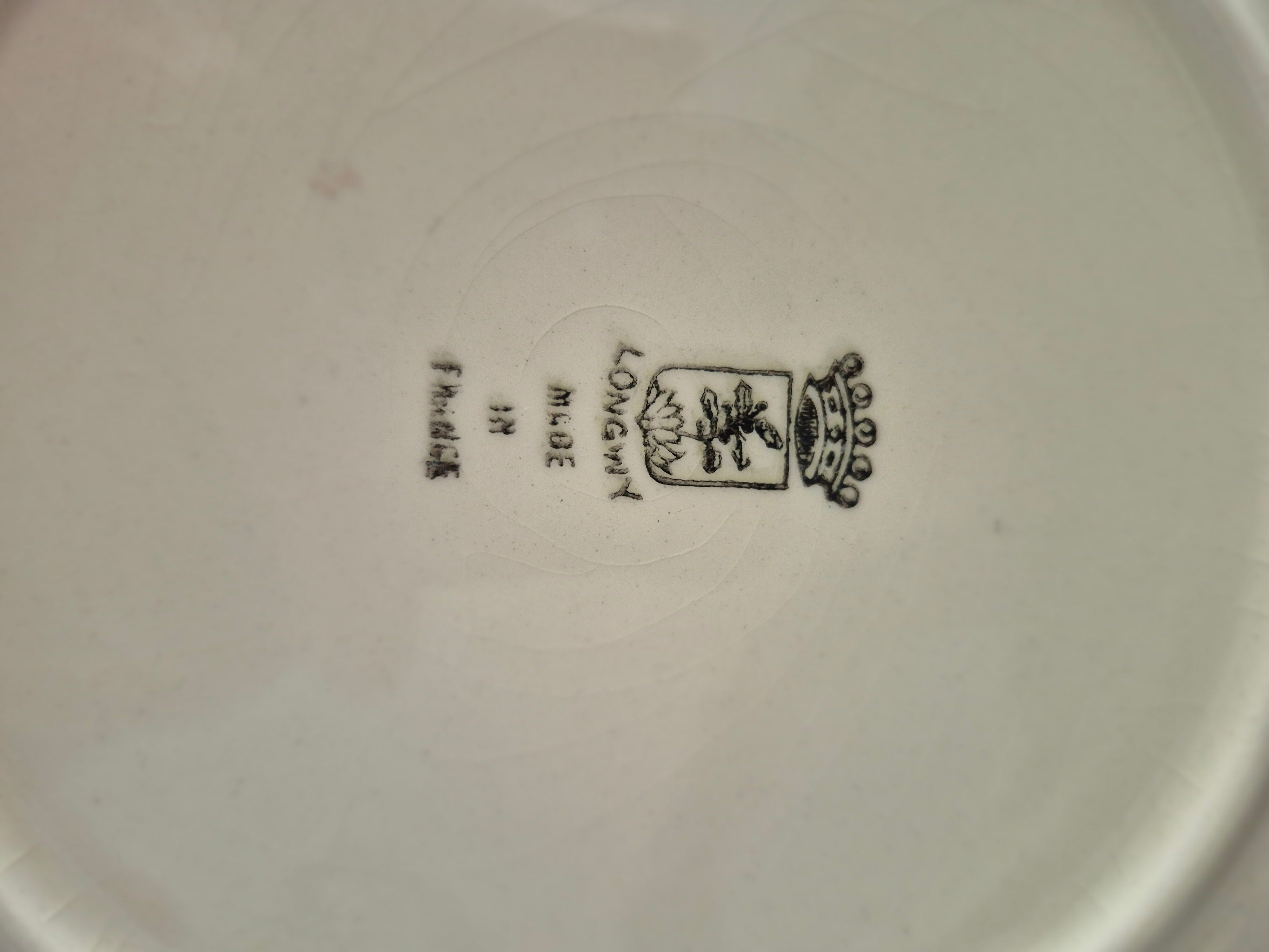 3 vintage fish plates Longwy Copenhagen