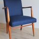 Fauteuil scandinave 60 bleu navy