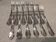 12 silver-plated metal table forks, Ercuis silversmith, Louis XV 29