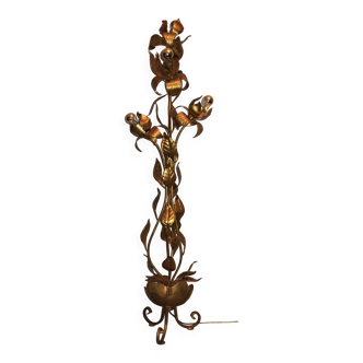 Lampadaire en forme d'arbre plaqué or par Hans Kögl, années 1960