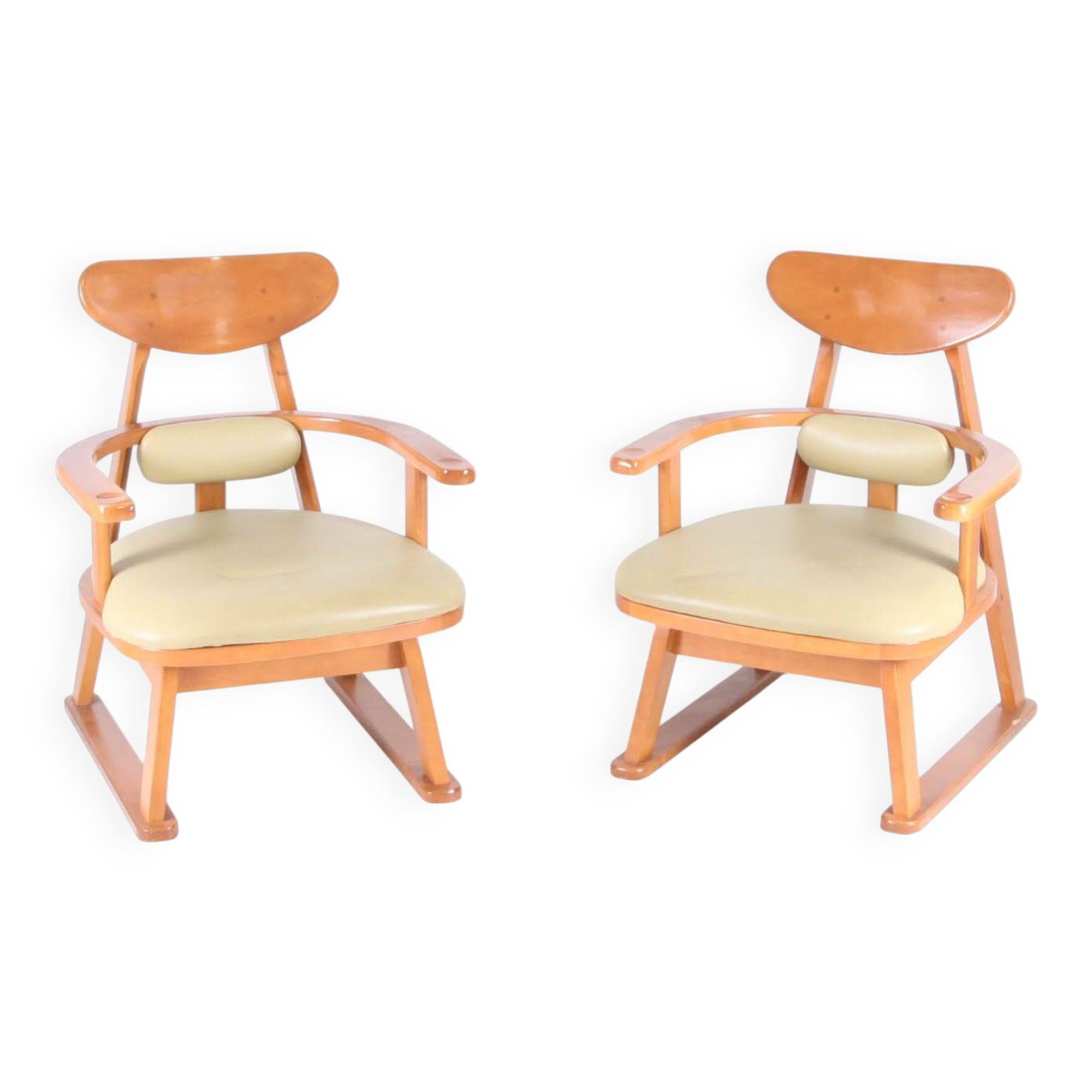 Pair of Japanese armchairs