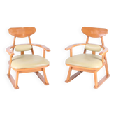 Paire de fauteuils japonais