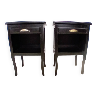 Vintage industrial revamped bedside table (pair)