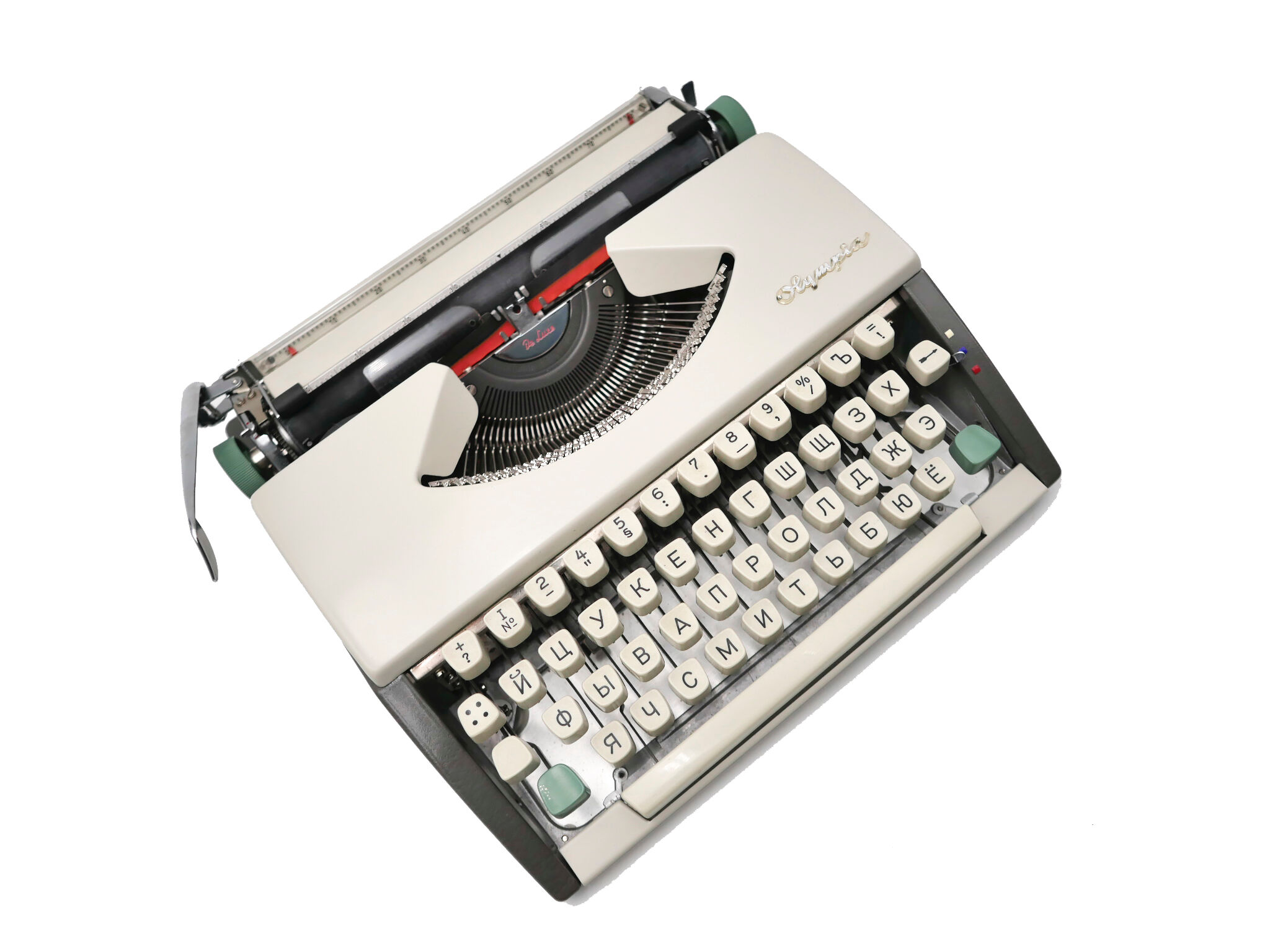 Olympia De Luxe Cyrillic Beige Typewriter Revised Ribbon New
