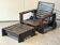 Wooden armchair with ottoman 1965