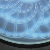 1930s opalescent glass art deco cut. Signed J Landier