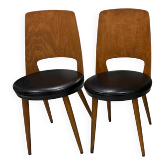 Pair of Mondor Baumann bistro chairs