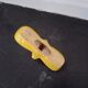 Saleron in yellow earthenware birds Saint Clement style