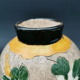 Vase ball signed J. Massier Jérome Vallauris vintage floral decoration